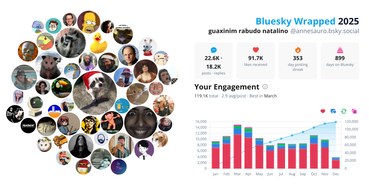 Your Bluesky Wrapped 2025 preview