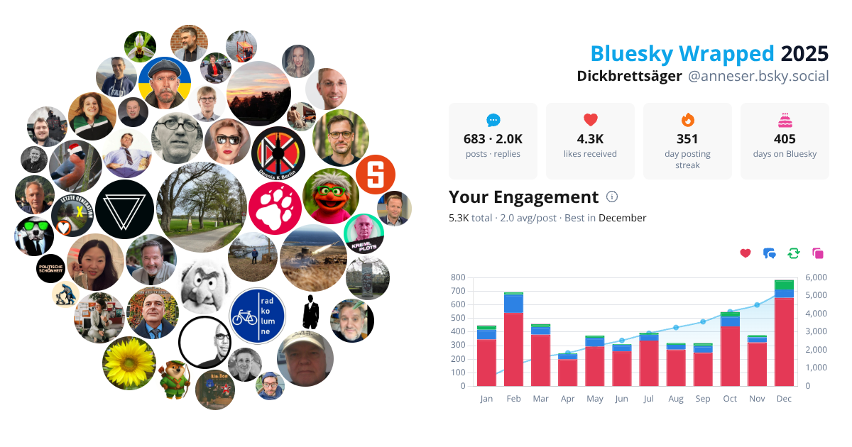 Your Bluesky Wrapped 2025 preview