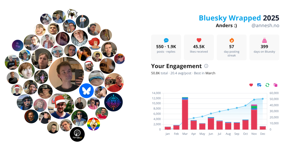 Your Bluesky Wrapped 2025 preview