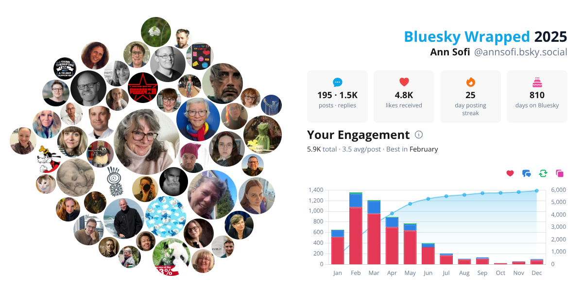 Your Bluesky Wrapped 2025 preview
