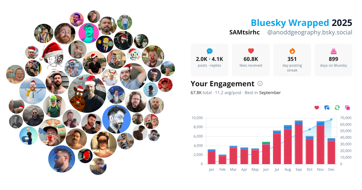 Your Bluesky Wrapped 2025 preview