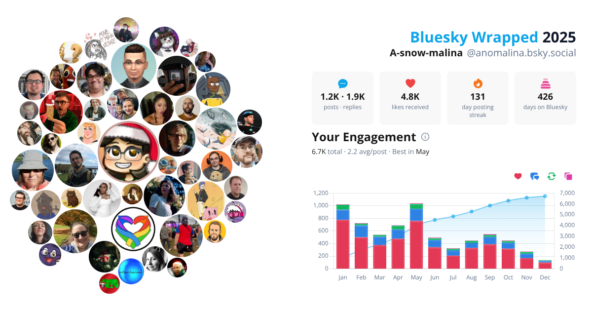 Your Bluesky Wrapped 2025 preview