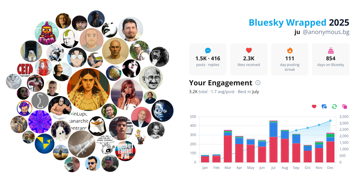Your Bluesky Wrapped 2025 preview