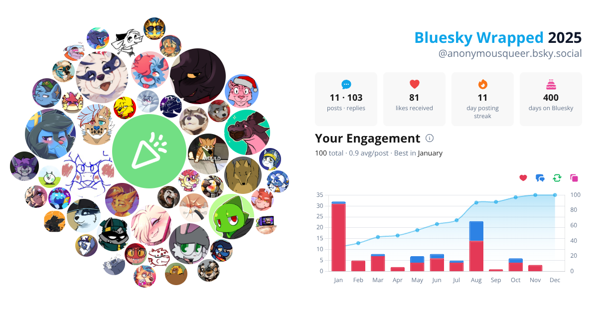 Your Bluesky Wrapped 2025 preview