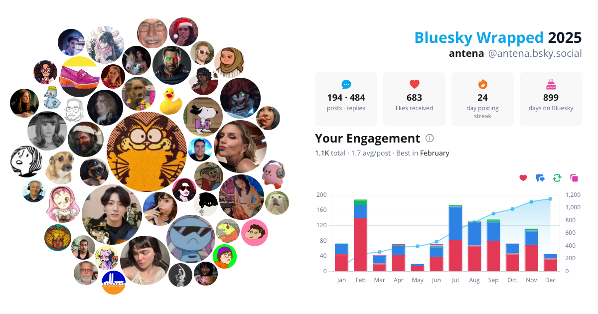 Your Bluesky Wrapped 2025 preview