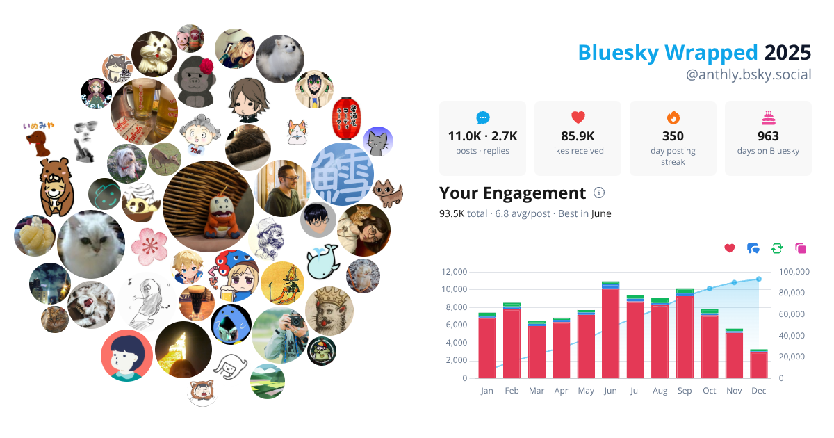 Your Bluesky Wrapped 2025 preview