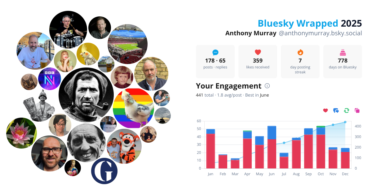 Your Bluesky Wrapped 2025 preview