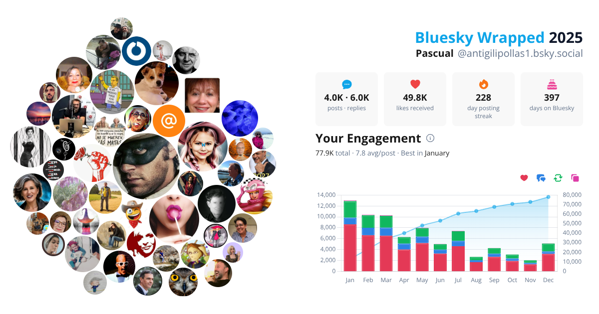 Your Bluesky Wrapped 2025 preview