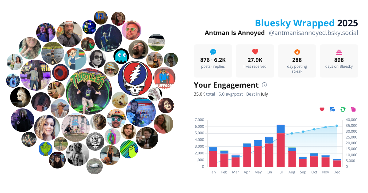 Your Bluesky Wrapped 2025 preview