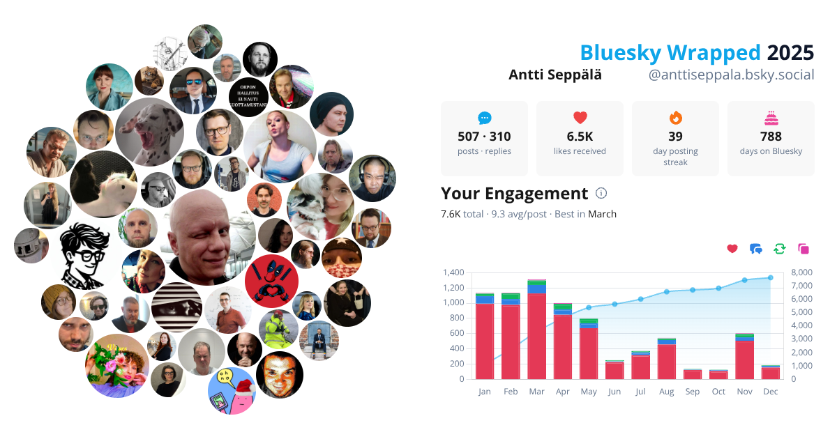 Your Bluesky Wrapped 2025 preview