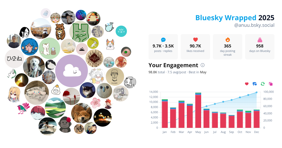 Your Bluesky Wrapped 2025 preview