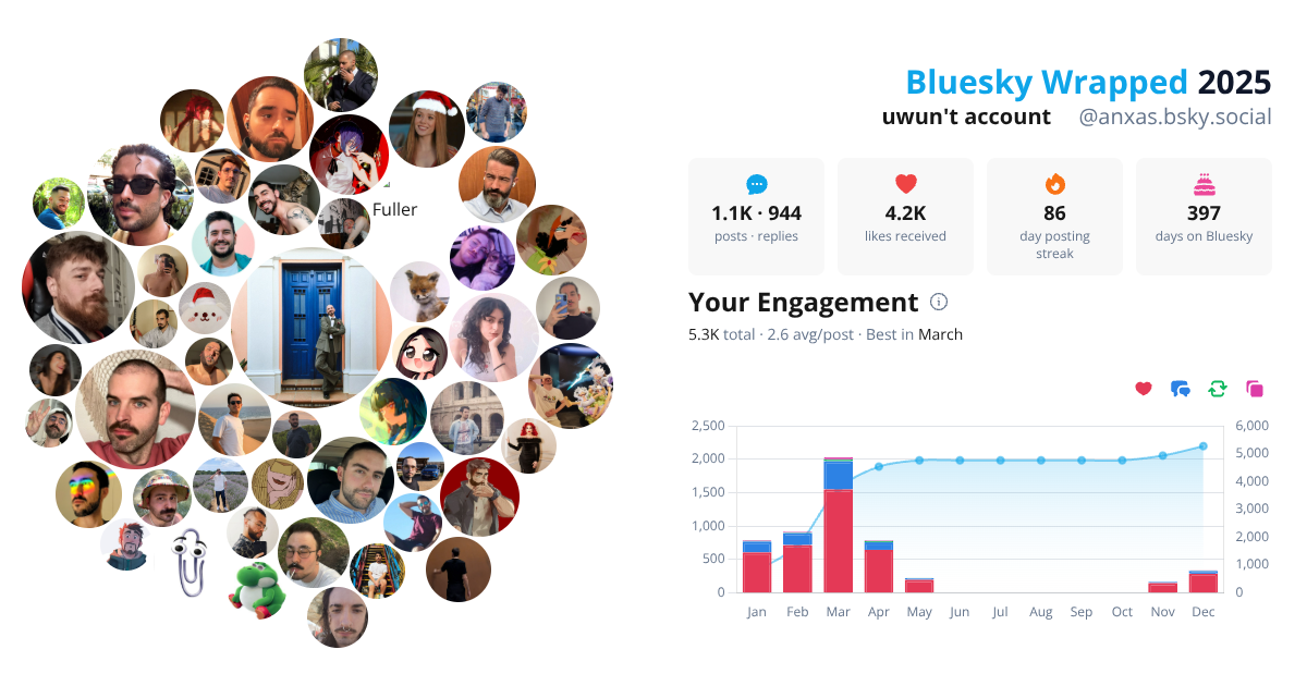 Your Bluesky Wrapped 2025 preview