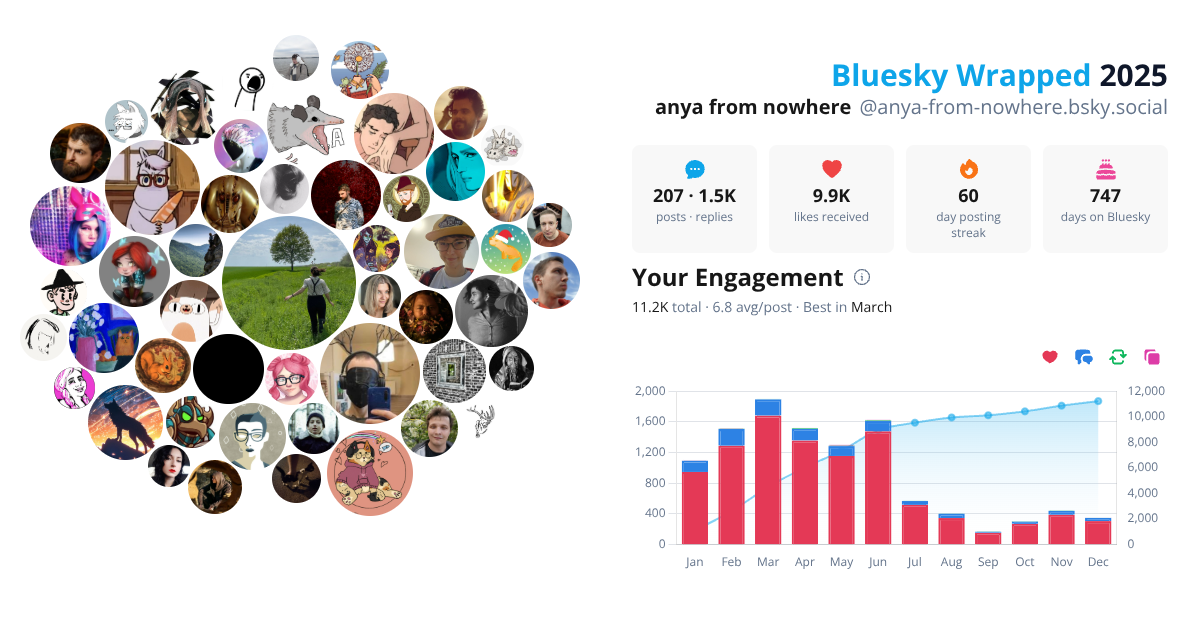 Your Bluesky Wrapped 2025 preview