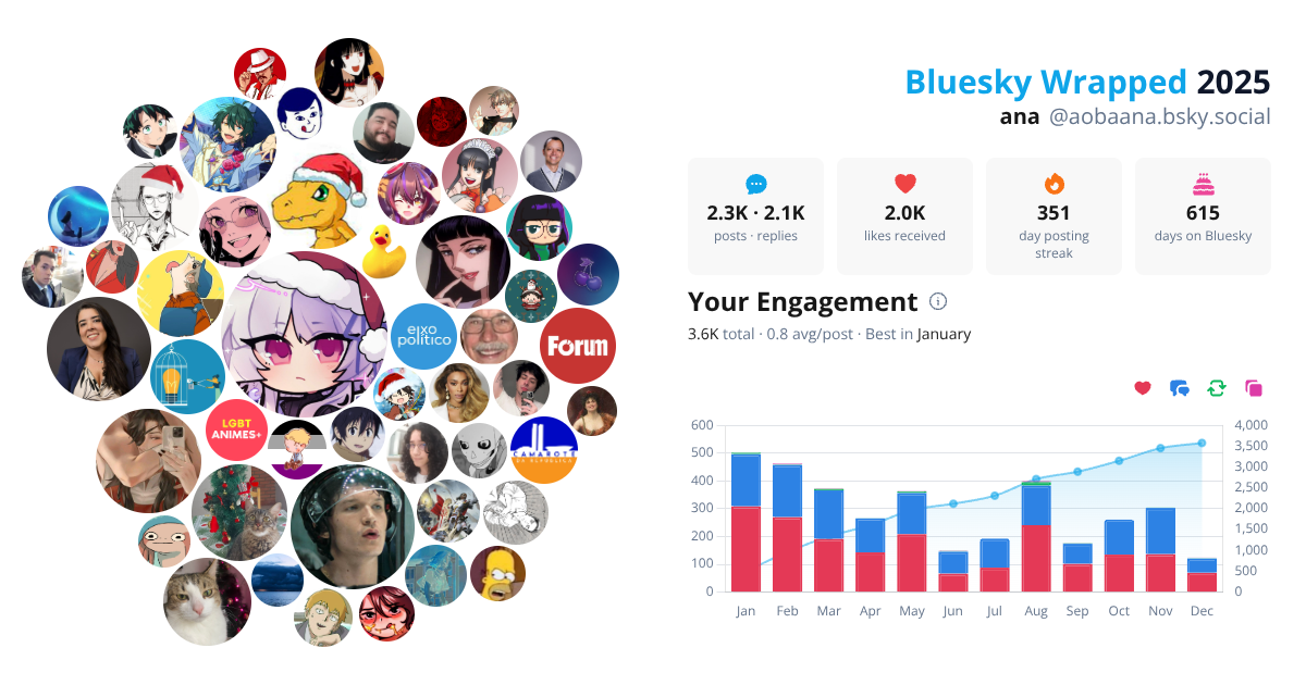 Your Bluesky Wrapped 2025 preview