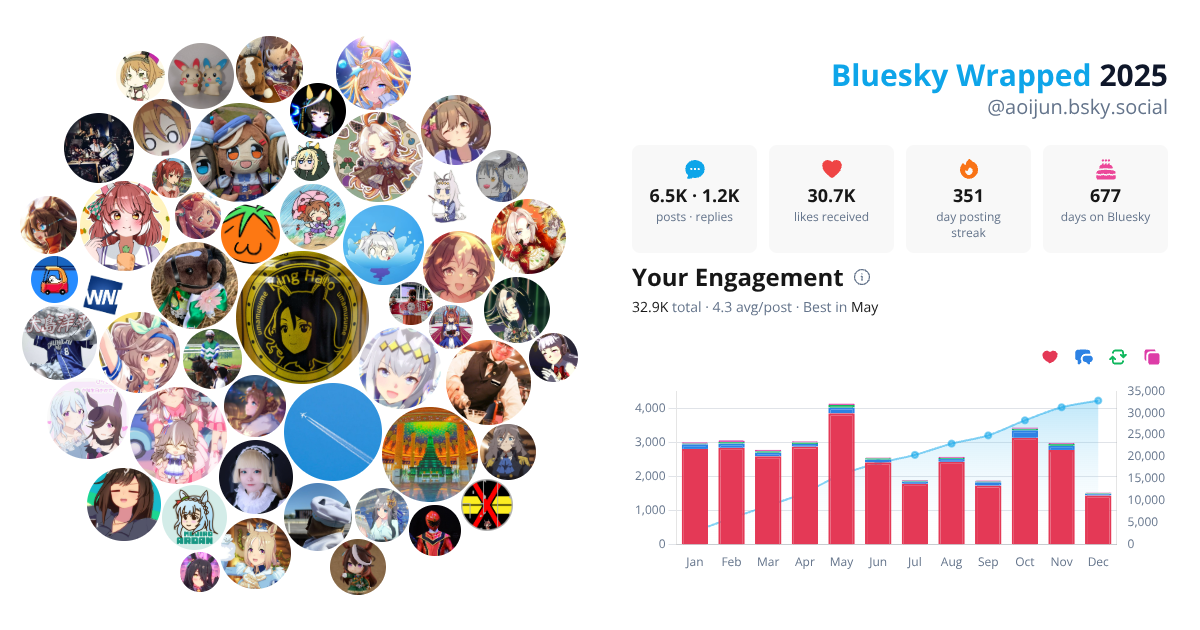 Your Bluesky Wrapped 2025 preview
