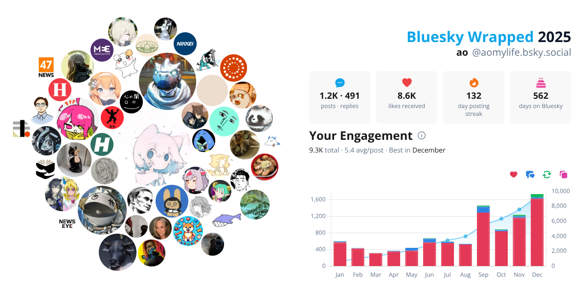 Your Bluesky Wrapped 2025 preview