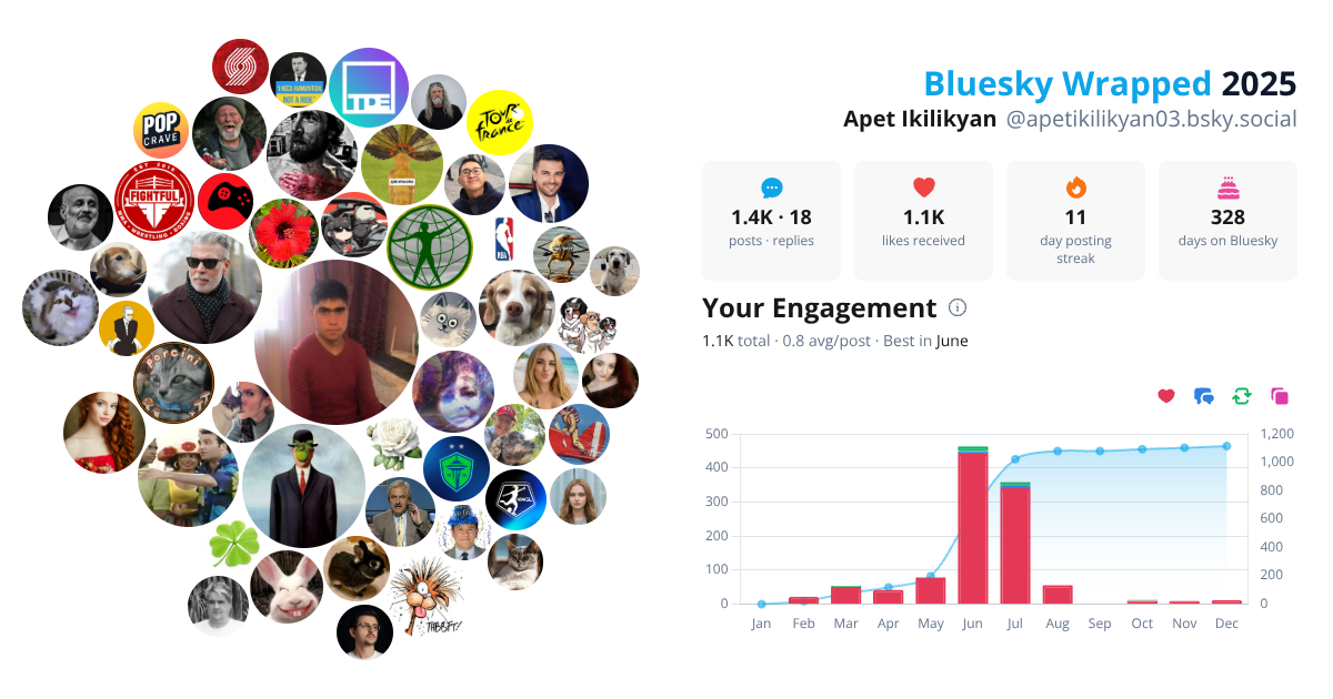 Your Bluesky Wrapped 2025 preview
