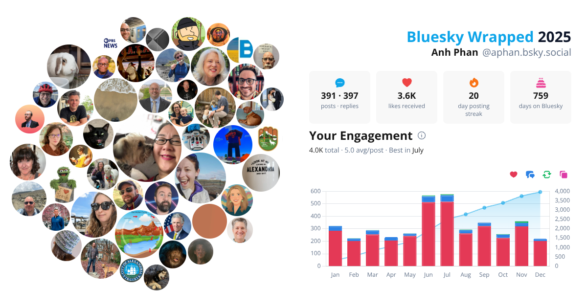 Your Bluesky Wrapped 2025 preview
