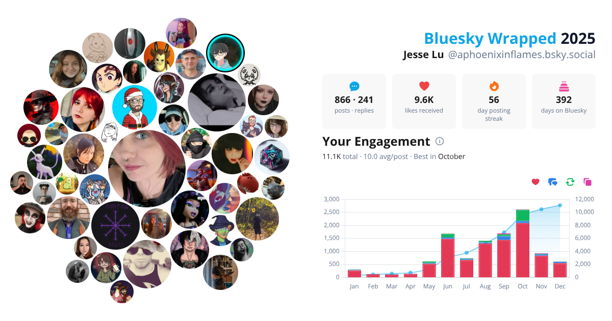 Your Bluesky Wrapped 2025 preview