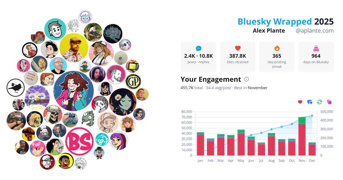 Your Bluesky Wrapped 2025 preview