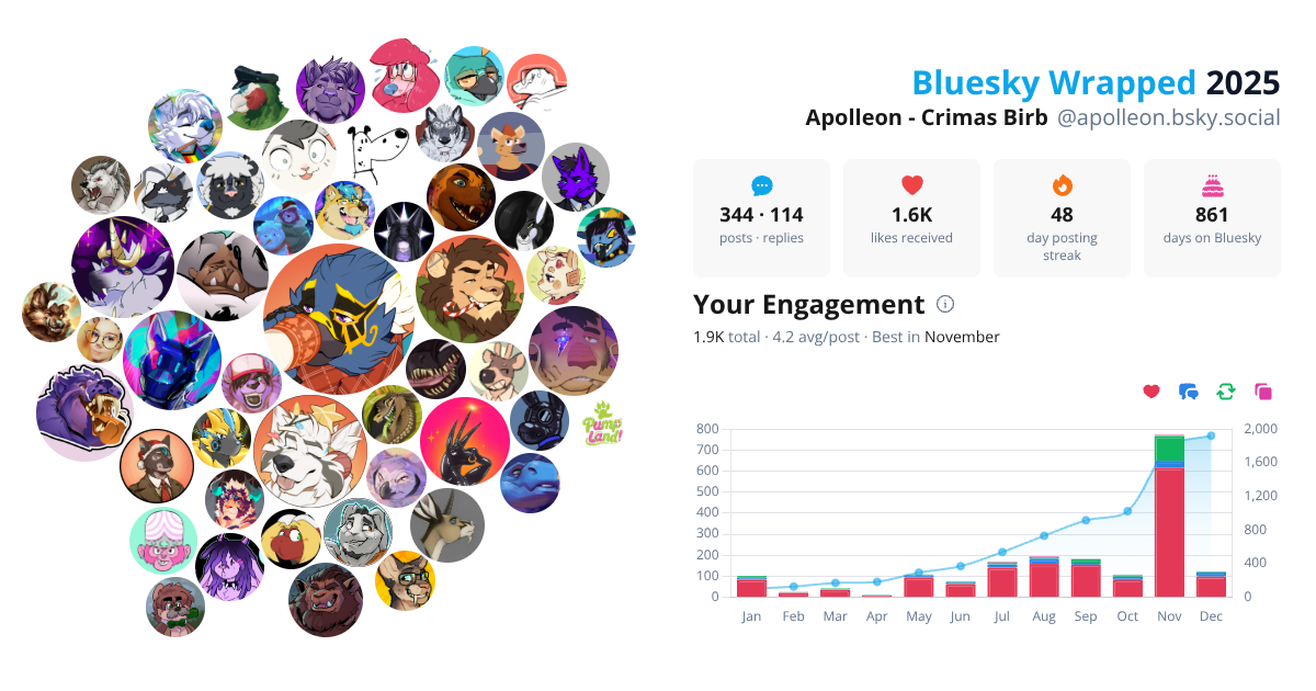 Your Bluesky Wrapped 2025 preview