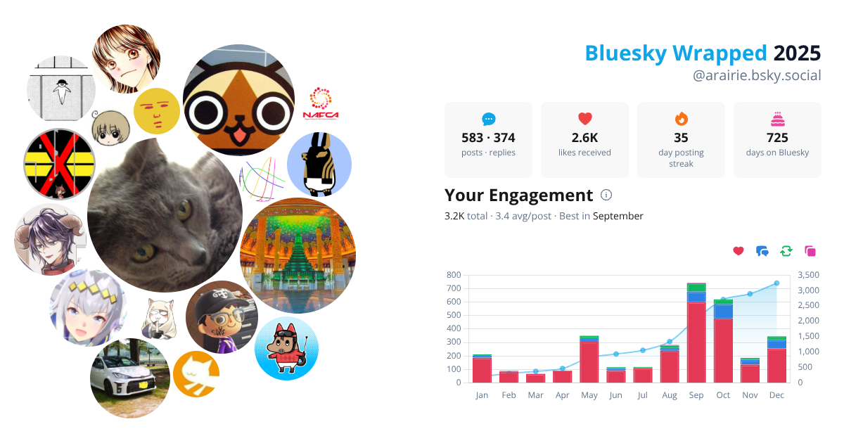 Your Bluesky Wrapped 2025 preview