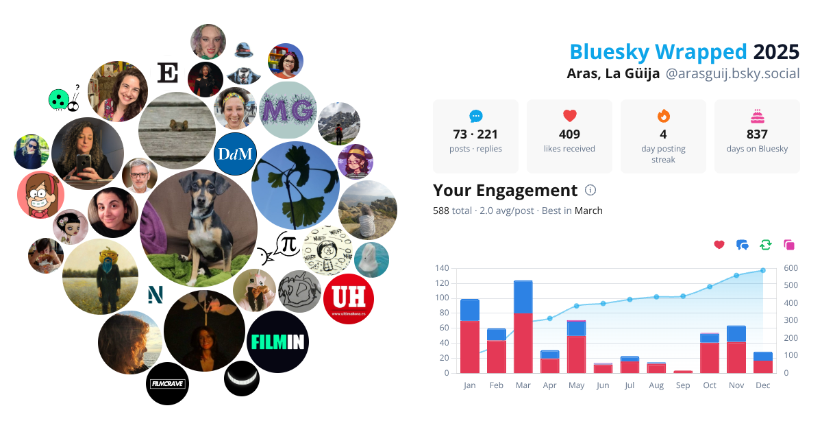 Your Bluesky Wrapped 2025 preview