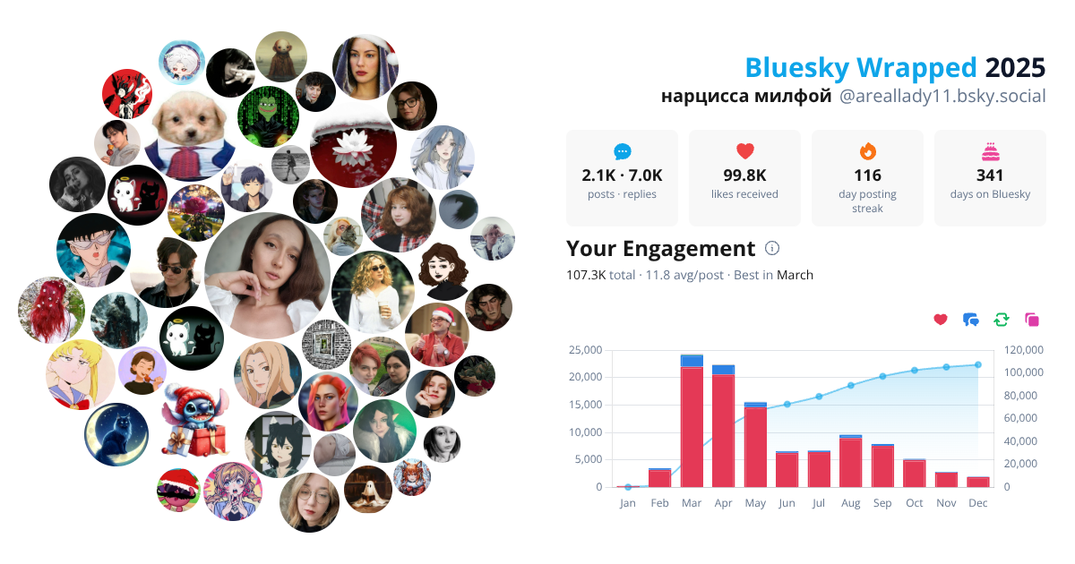 Your Bluesky Wrapped 2025 preview