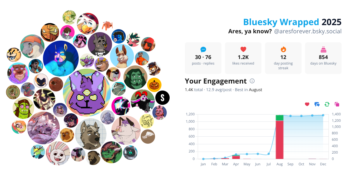 Your Bluesky Wrapped 2025 preview