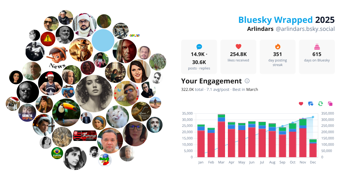 Your Bluesky Wrapped 2025 preview