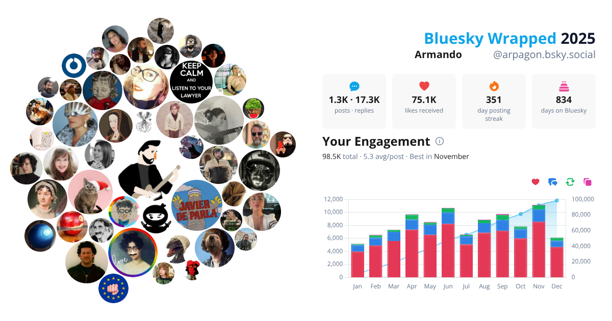 Your Bluesky Wrapped 2025 preview