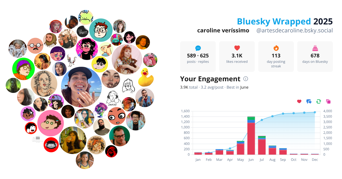 Your Bluesky Wrapped 2025 preview