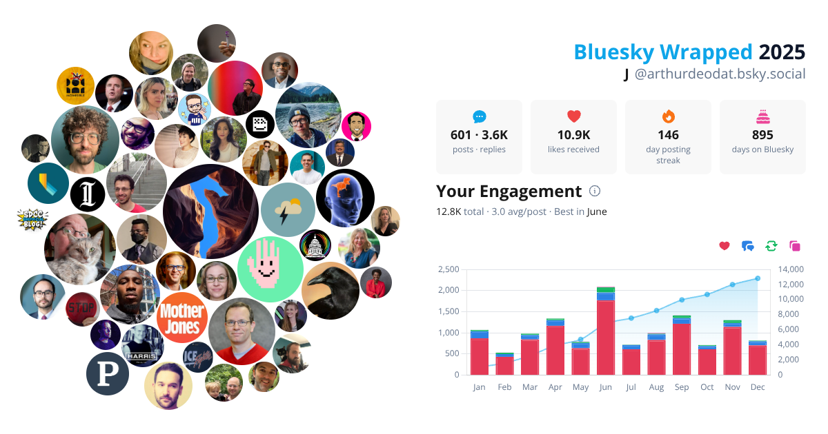 Your Bluesky Wrapped 2025 preview