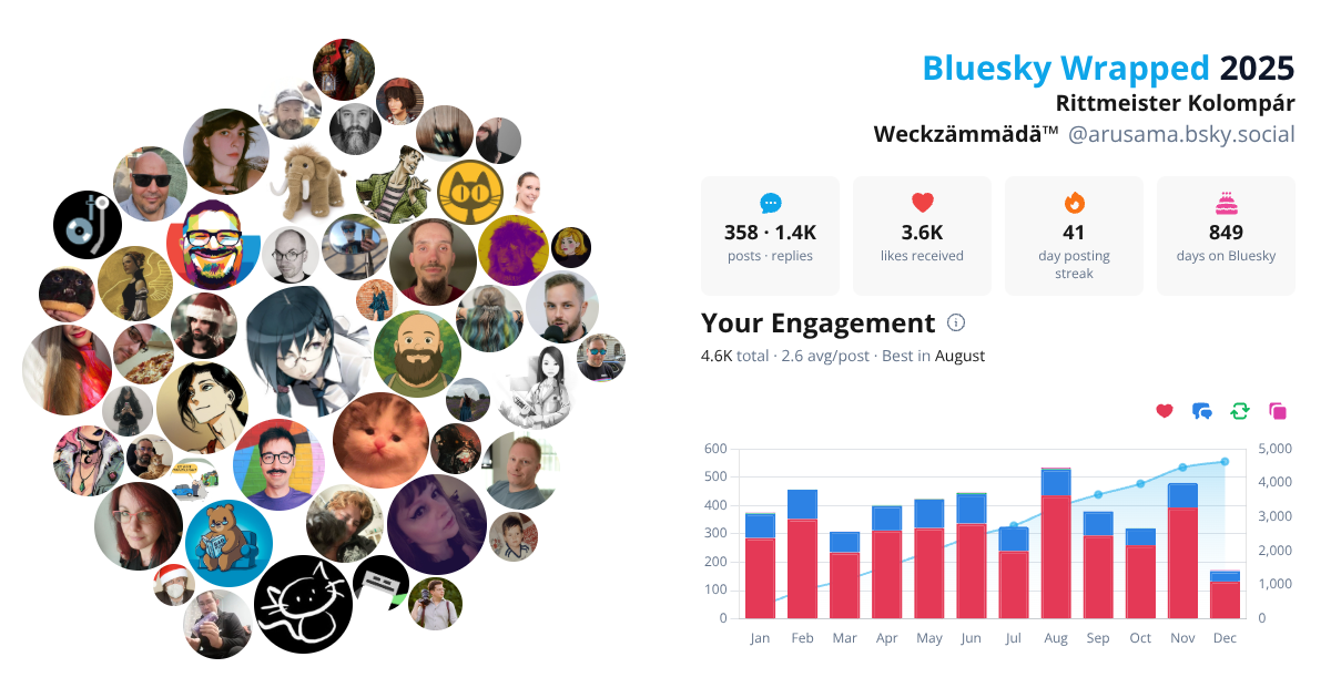 Your Bluesky Wrapped 2025 preview