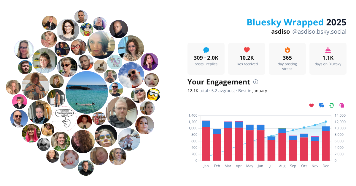 Your Bluesky Wrapped 2025 preview