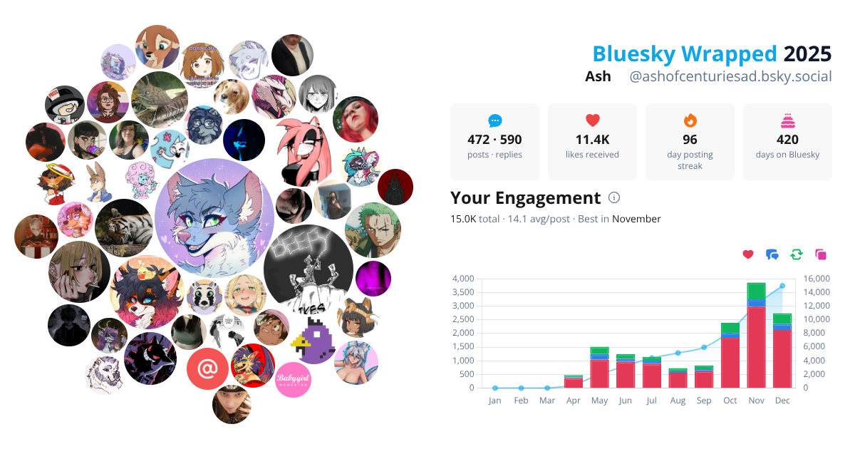 Your Bluesky Wrapped 2025 preview