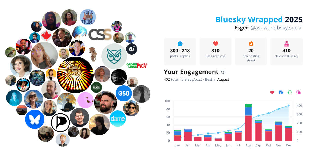 Your Bluesky Wrapped 2025 preview