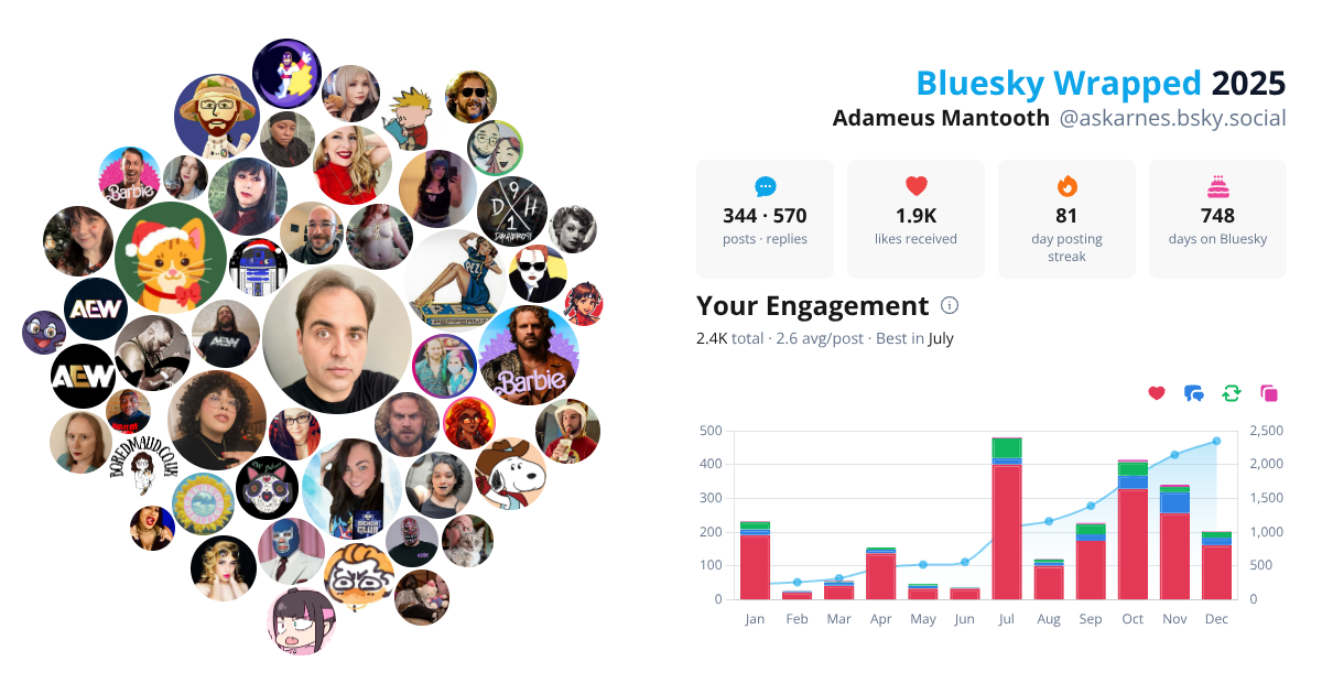 Your Bluesky Wrapped 2025 preview