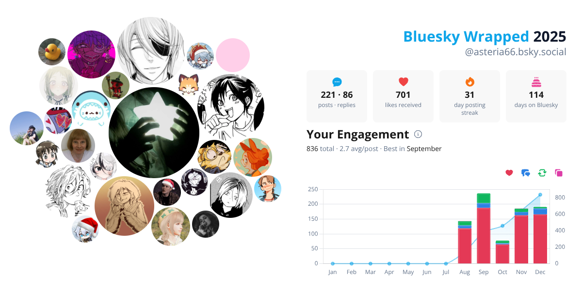 Your Bluesky Wrapped 2025 preview