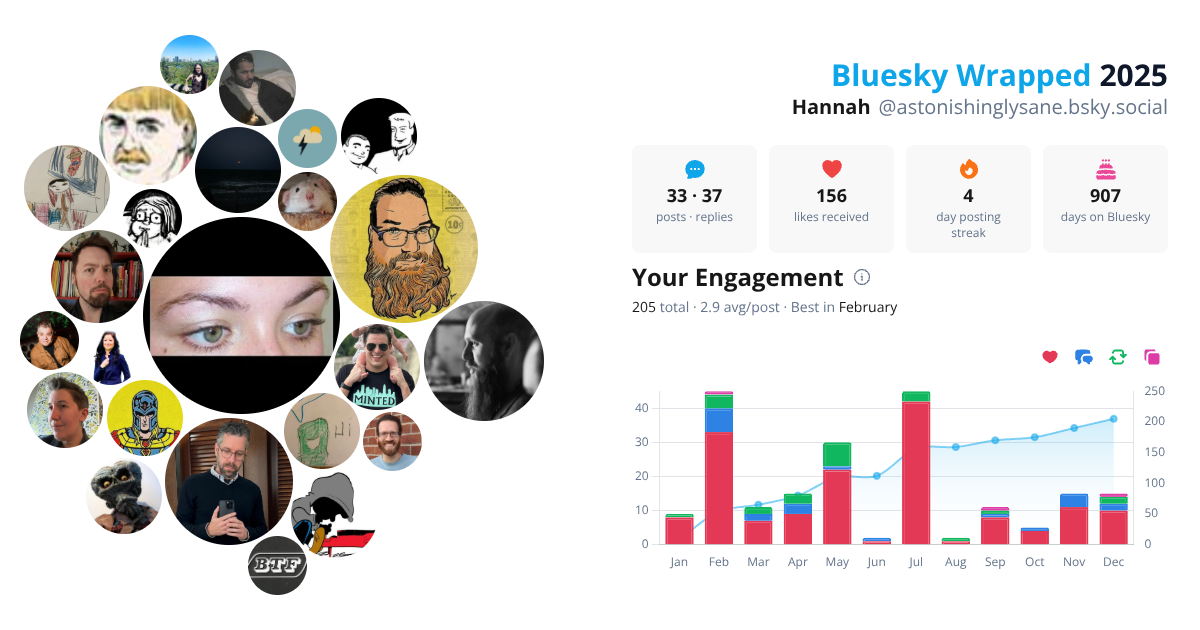Your Bluesky Wrapped 2025 preview