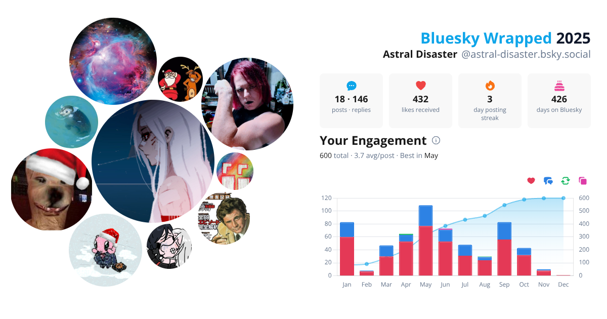Your Bluesky Wrapped 2025 preview