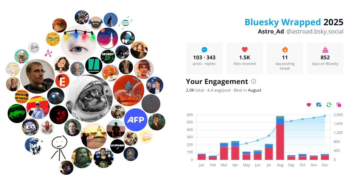 Your Bluesky Wrapped 2025 preview