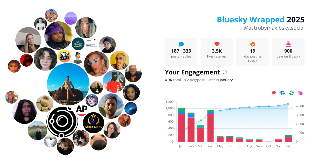 Your Bluesky Wrapped 2025 preview