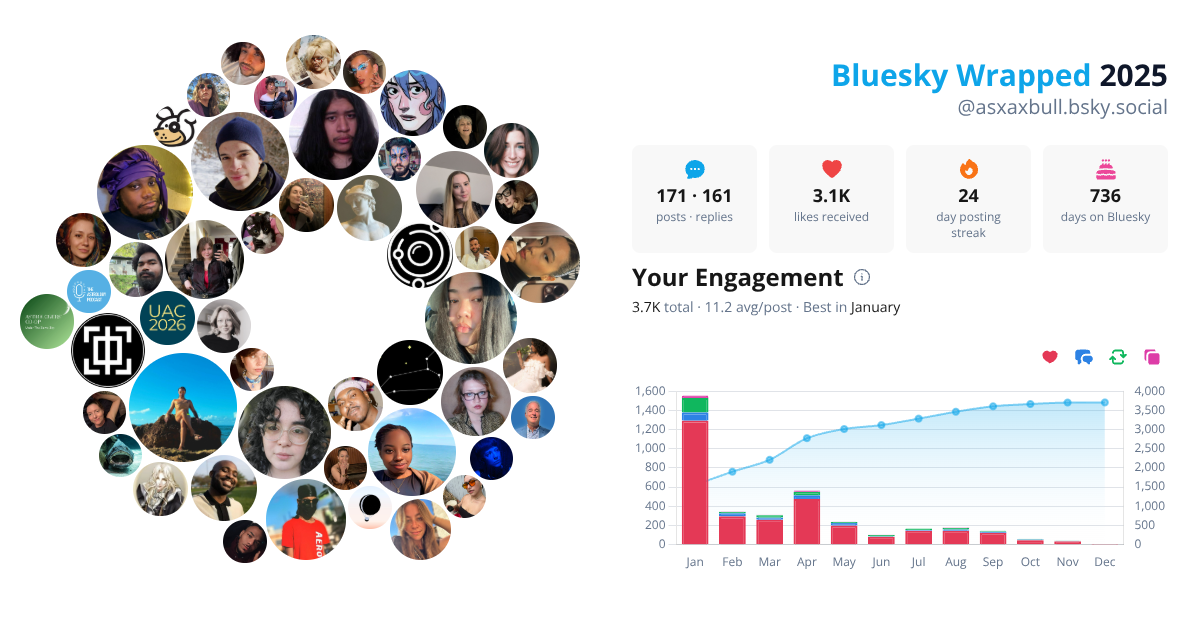 Your Bluesky Wrapped 2025 preview