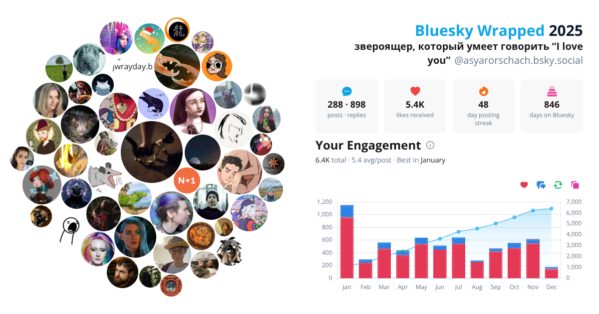 Your Bluesky Wrapped 2025 preview