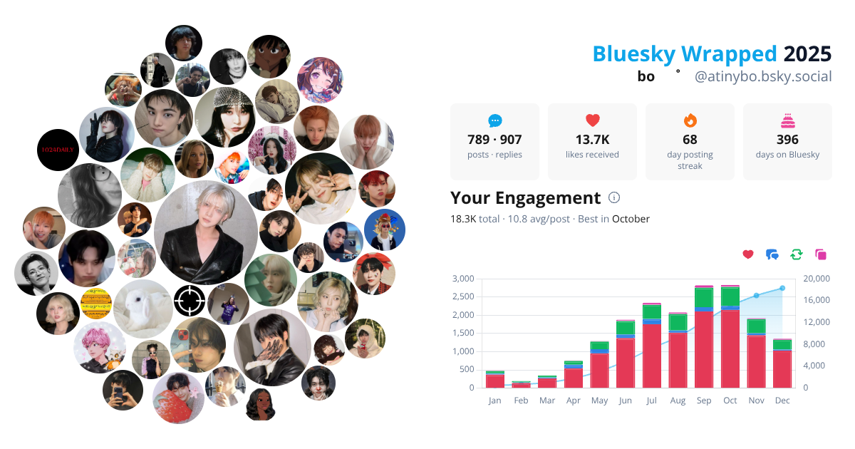 Your Bluesky Wrapped 2025 preview