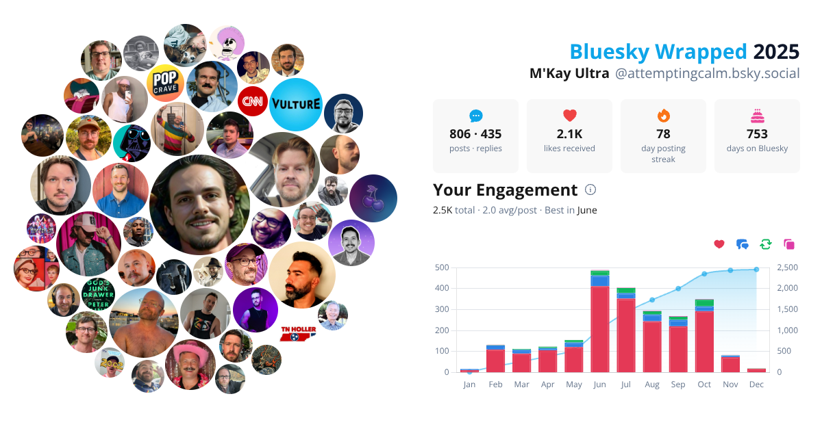 Your Bluesky Wrapped 2025 preview