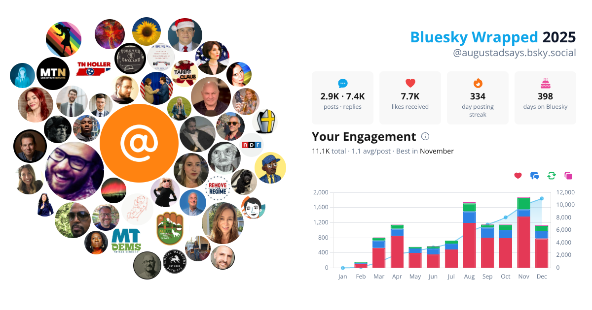 Your Bluesky Wrapped 2025 preview