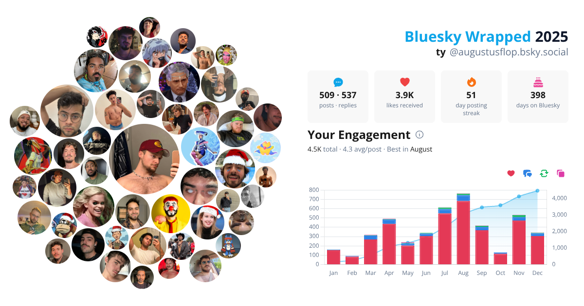 Your Bluesky Wrapped 2025 preview