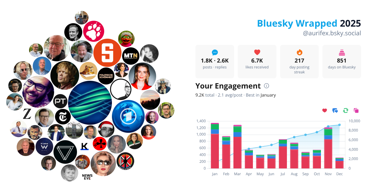 Your Bluesky Wrapped 2025 preview